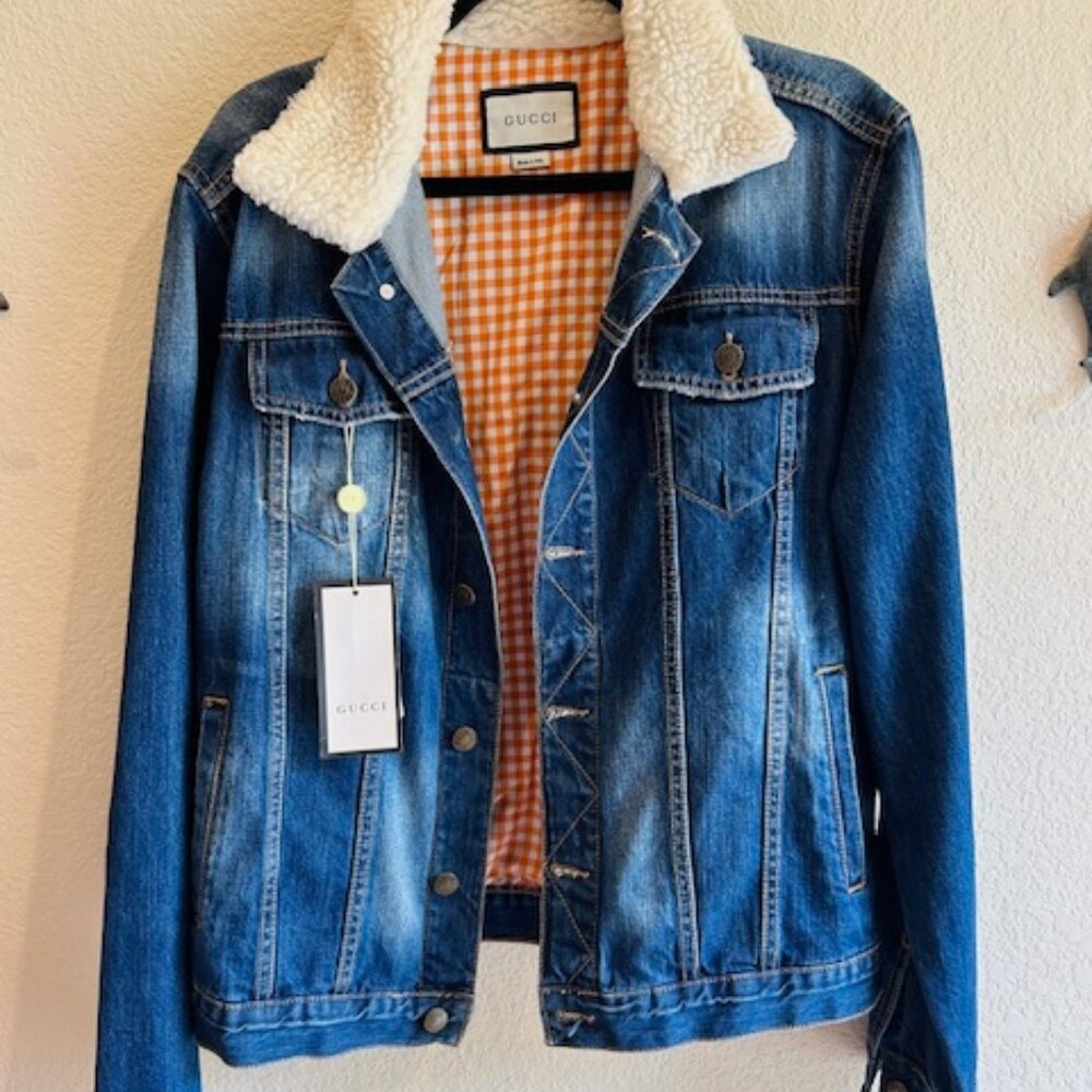 Gucci Embroidered Denim Jacket – “L’Aveugle Par Amour” Tiger Motif